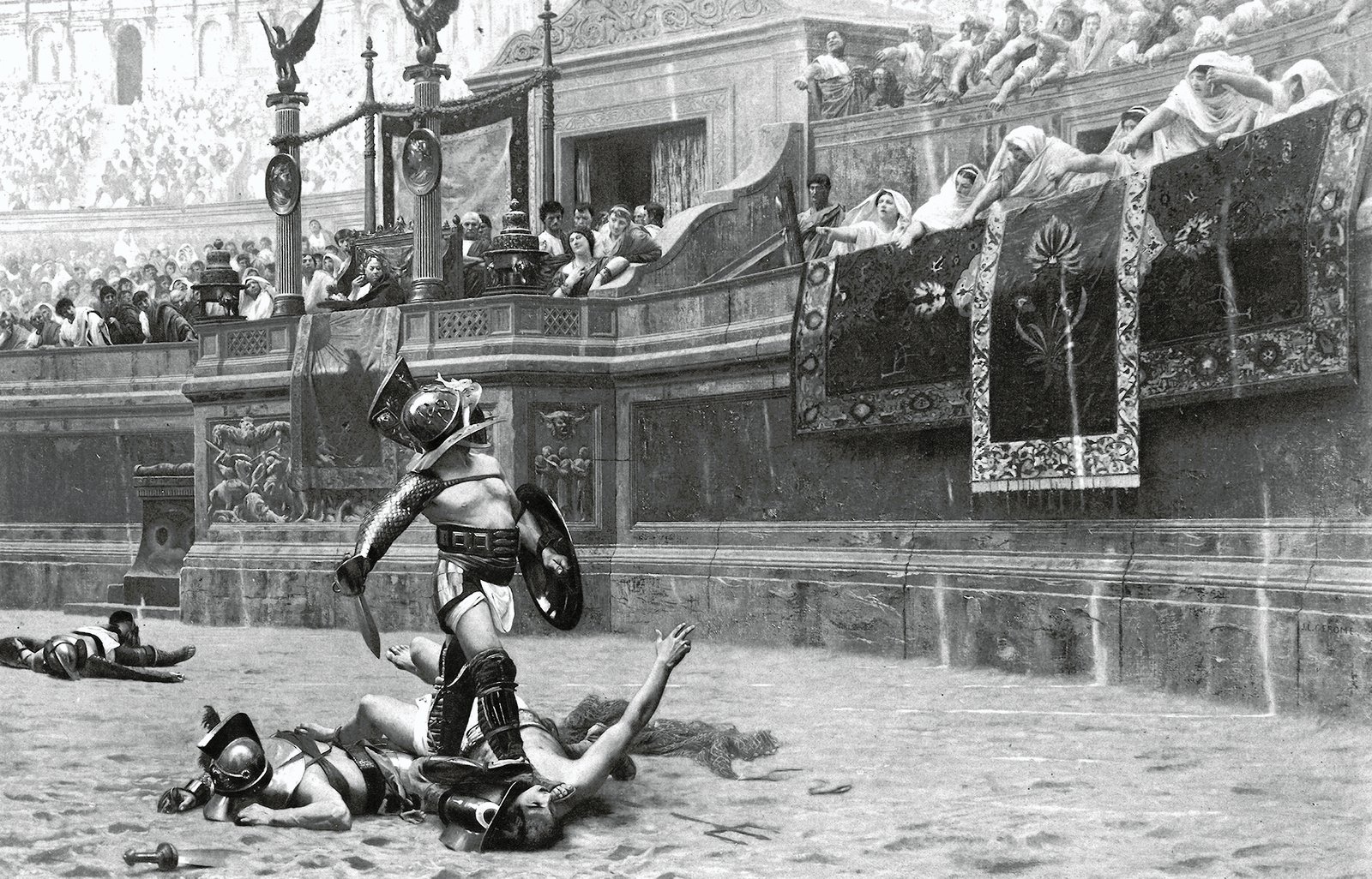 Image of POLLICE VERSO – Thumbs down for a gladiator in the Colosseum